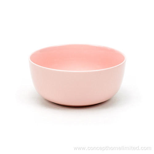 Reactive glazed stoneware dinner set in Pink